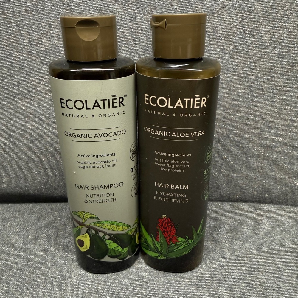 Organic Shampoo And Conditioner‎ Set Avocado Aloe Vera Ecolatier 8.45oz